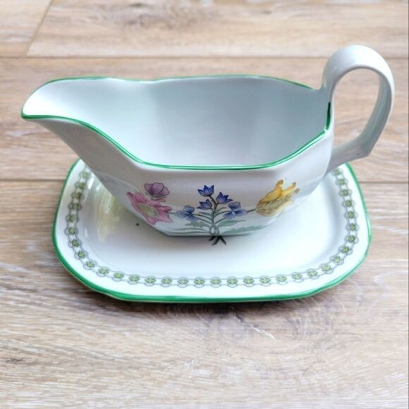 Vintage Summer Palace (Imperialware) by SPODE Gravy boat and under dish. - Picture 1 of 12